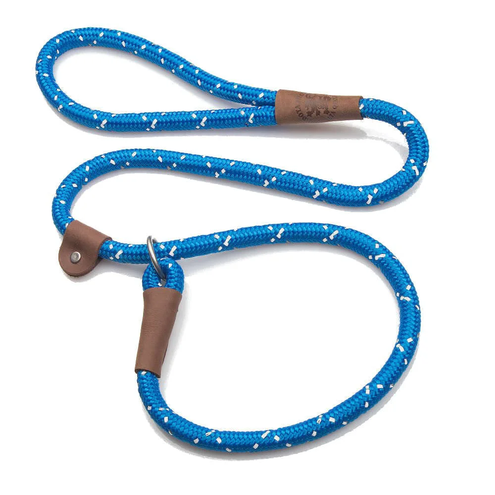 Fine Crafted Mendota Pet Slip Leash – Night Viz Reflective Lead Collar USA Made 1 2in x 6ft Large Breeds Recyclable