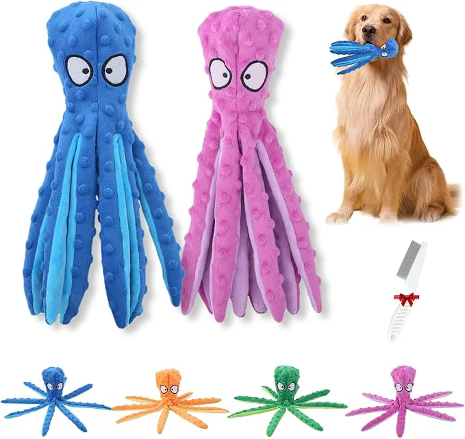 Pure 2025 New Upgrade Interactive Chew Pet Toy No Stuffing Bite-Resistant Squeaky Stylish