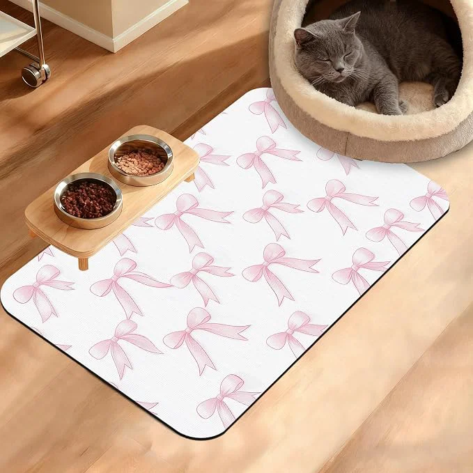 Advanced Pet Feeding Mat Non-Slip Water Bowl Placemat Pet Supplies 16 x 24 Prestigious