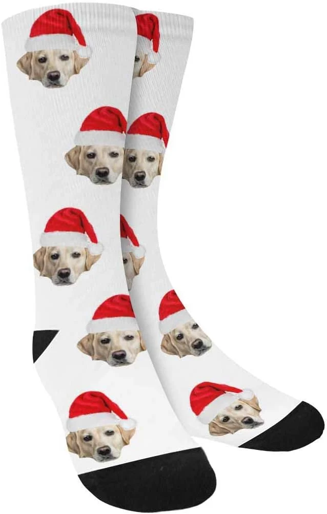 First-Class Custom Face Socks Personalized Dog Lover Pet Photo Picture on Socks Unisex High-Quality