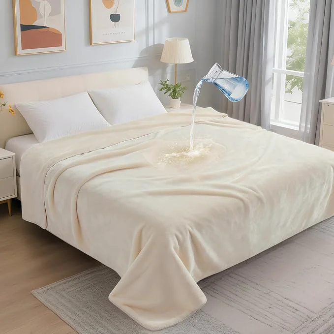Reliable LOOBANI Waterproof Blanket for Bed Reversible Soft Flannel Queen Bed Blanket Reusable