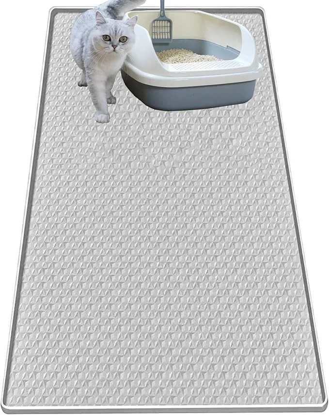 World-Class Cat Litter Mat for Litter Box Silicone Large Cat Litter Trapping Mat Relaxed