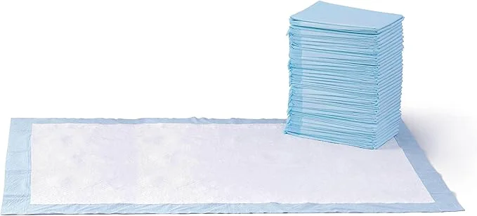 Stylish Amazon Basics Leakproof Dog and Puppy Pee Pads with 5-Layer Quick-Dry Surface for Potty Training Standard Absorbency Giant 27.5 x 44Inch Pack of 40 Blue WhiteAbout ThisOverview Outstanding