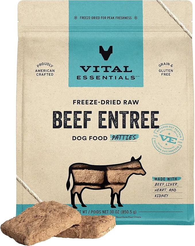 Sustainable Vital Essentials ze Dried Raw Dog Food Beef Patties Entree 30 ozAbout This Effective