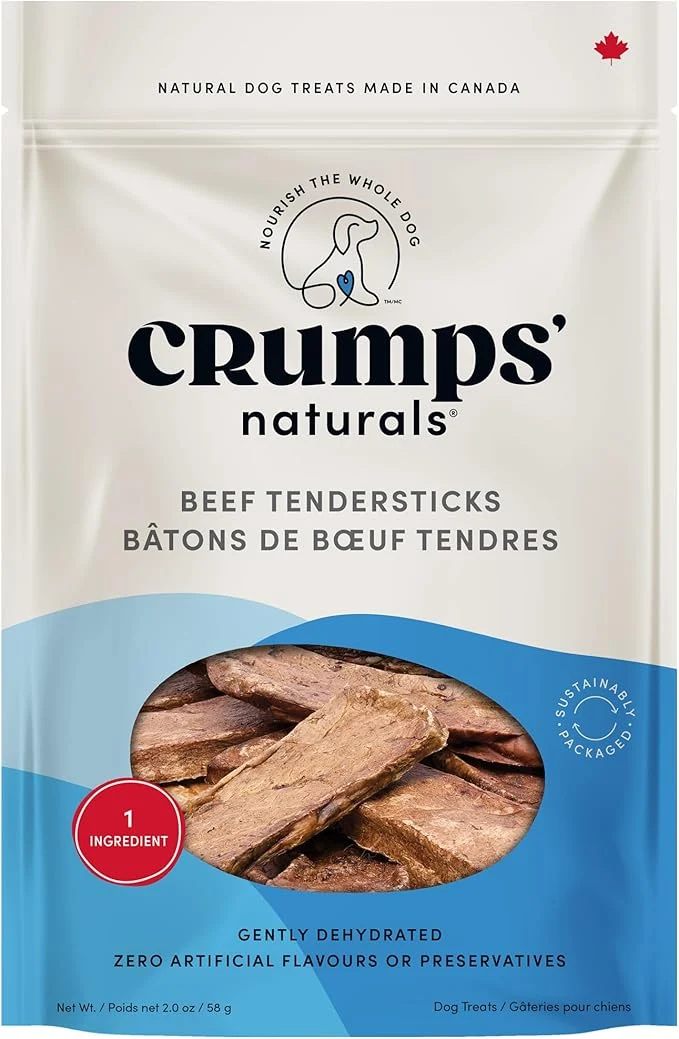 Quality Crumps Naturals Beef Tendersticks 58g 2oz High Protein Dog Treats Baked Beef Single Ingredient Great for trainingAbout This Premium