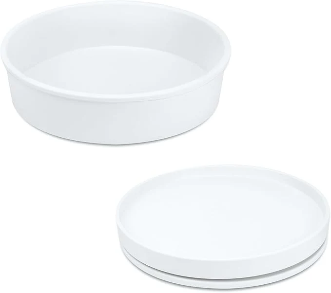 Trusted Pantry Organizers and Storage 1 Set of 9.1 Inch Lazy Susan Organizer and 10 Inch Kitchen Organizers and Storage Stackable Kitchen Pantry Organizers and Storage for Spice Cans Vegetable WhiteAbout ThisOverview Reusable