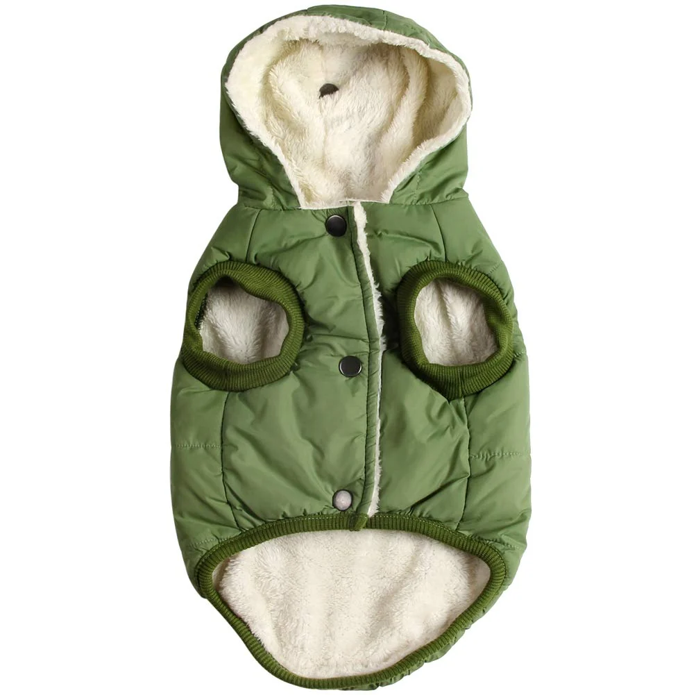 Outstanding Vecomfy Fleece-Lined Winter Hoodie for Small Dogs — Extra Warm Hooded Jacket Reusable