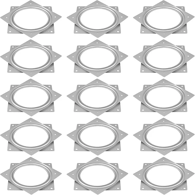 Easy-to-Use HAKZEON 15 Pack 6 Inch Lazy Susan Turntable Heavy Duty 500 lbs Capacity Ball Bearing Swivel Plate Square Rotating Turntable Hardware for Kitchen Cabinet Makeup Organizer Craft ProjectAbout ThisOverview Organic