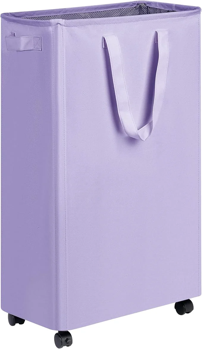Advanced efluky Slim Laundry Hamper with Wheels Rolling Laundry Basket for Clothes Small Laundry Basket for Bedroom Dorm and Laundry Room 75L 19.8 Gallons PurpleAbout ThisOverview Detailed