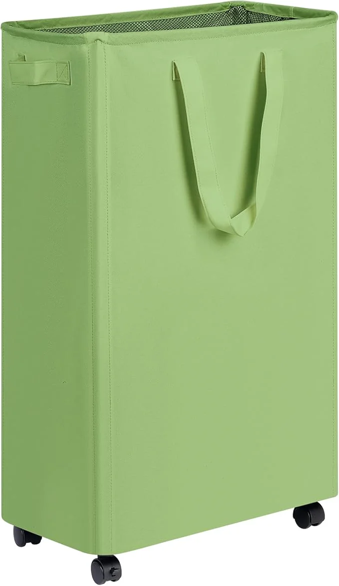 Premium efluky Slim Laundry Hamper with Wheels Rolling Laundry Basket for Clothes Small Laundry Basket for Bedroom Dorm and Laundry Room 75L 19.8 Gallons GreenAbout ThisOverview Organic