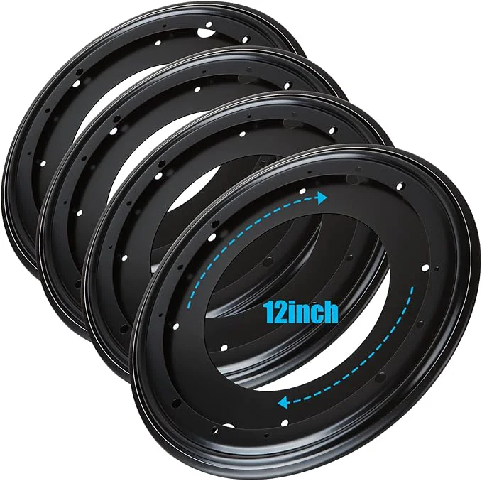 Secure 4Pack 12inch Lazy Susan Hardware 5 16 Thick Turntable Bearings 1000lbs Rotating Bearing Plate Heavy Duty for Rotating Table Book Case Serving Tray DVD Tower Corner Shelves Shoe RackAbout ThisOverview Stylish