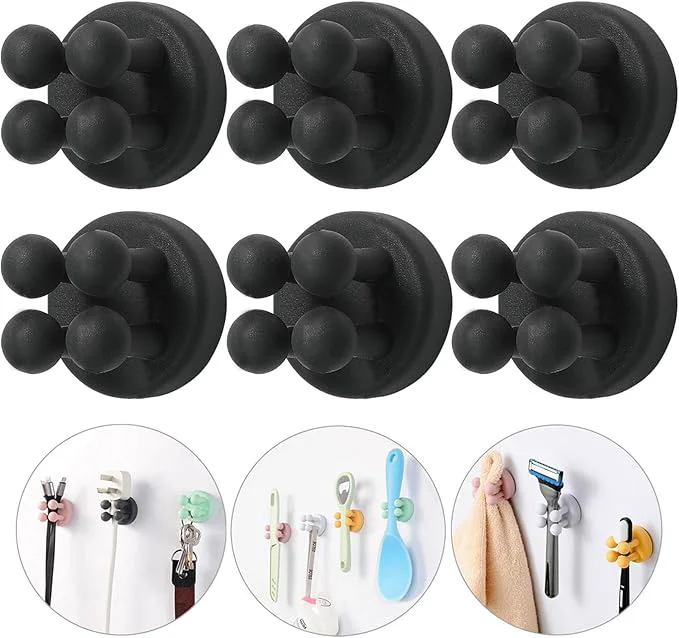 Traditional iBetterLife Razor Holder for Shower Hooks – 6Pcs Self Adhesive Wall Mounted Single Hook for Hanging Toothbrush Functional Waterproof Utility Plug Holder for Bathroom Kitchen Living Room Office BlackAbout ThisOverview Next-Generation