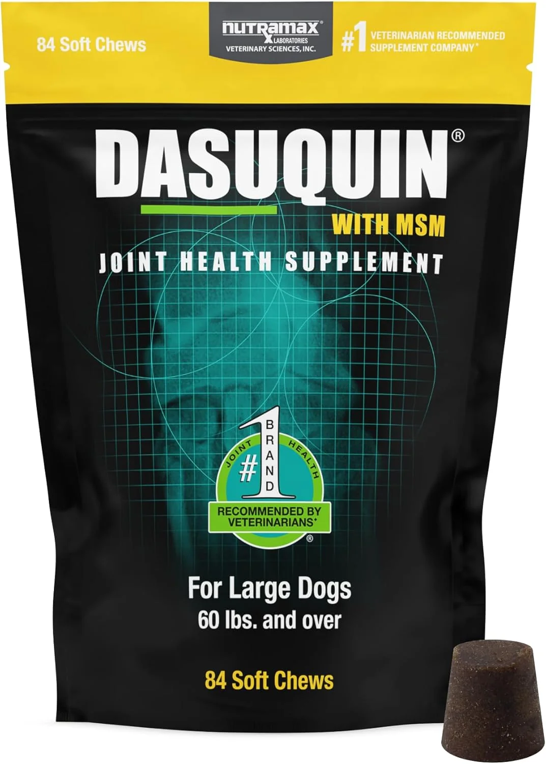 World-Class Nutramax Laboratories Dasuquin with MSM Soft Chews Large Dog 84 Count brown Long-Lasting