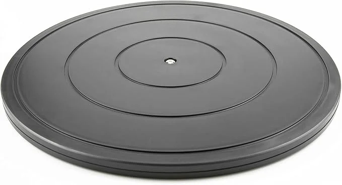 Artisan 16Inch Lazy Susan Turntable - Heavy Duty Rotating Swivel Steel Ball Bearings - Flat Base Stand for TV Computer Monitor Arts Crafts Bonsai Christmas Tree Cabinet Organizer Plastic Black About ThisOverview Fine Crafted