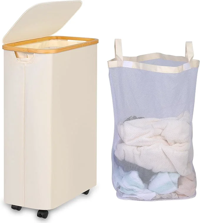 Pure Laundry Basket with Wheels 75L Beige Clothes Hamper for Laundry Laundry Hamper with Lid and Inner Bag for Laundry Room Bedroom Dormitory Storage BeigeAbout ThisOverview Artisan