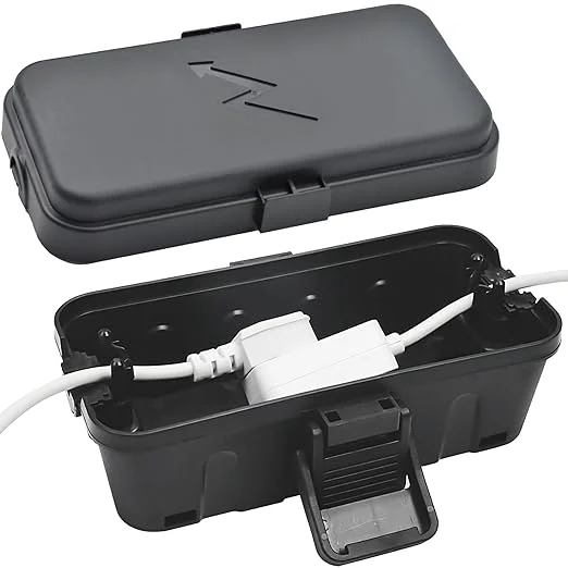 Advanced Hrensaw Small Weatherproof Electrical Connection Box Inner 5.5 x 3 x 2.2inch Outdoor Electrical Box Waterproof Extension Cord Covers for Plug Extension Cables Holiday Lights BlackAbout ThisOverview Traditional