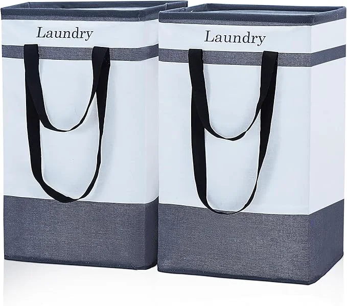 Enhanced FairyHaus Laundry Basket 78L 2Pack Laundry Hamper with Easy Carry Handles Collapsible Laundry Baskets Hampers for Bathroom Clothes Storage BlackAbout ThisOverview Safe