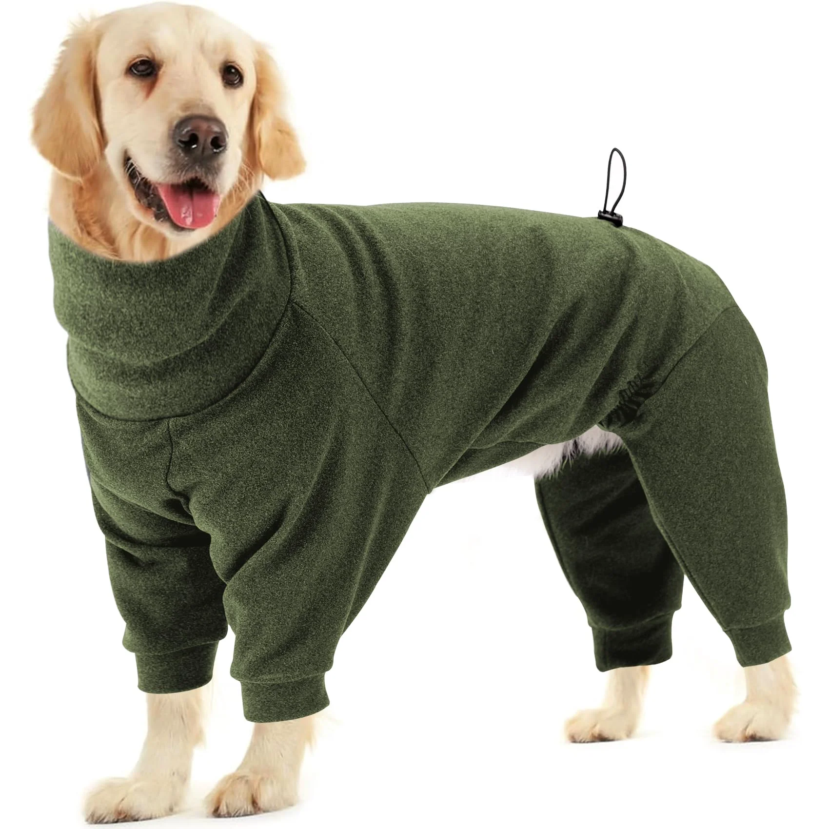 Reliable Dotoner Pullover Dog Sweater with Leash Hole — Warm Easy-On High Collar Vest for Large Dogs High-Grade