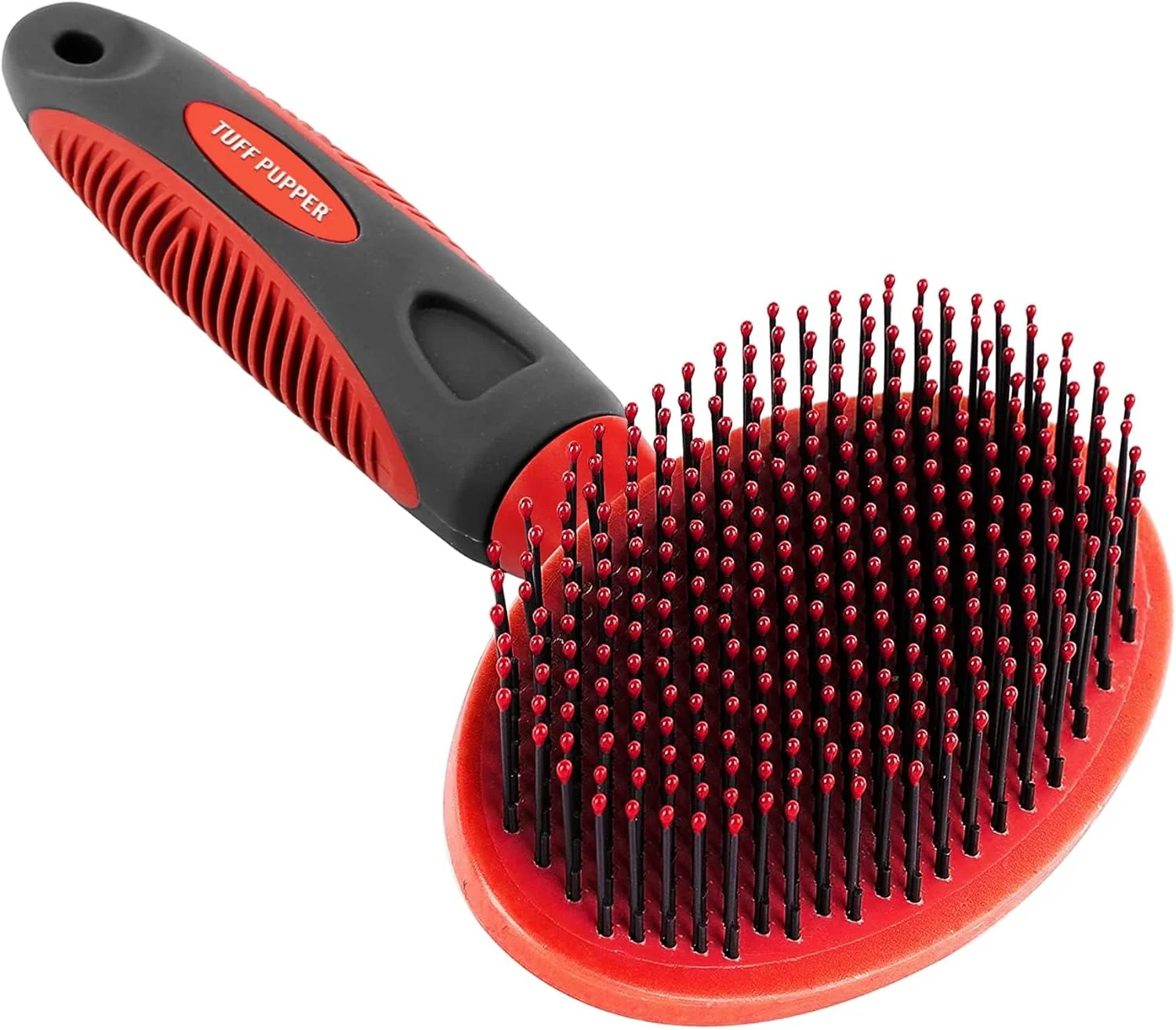 Green Tuff Pupper Round Bristle Soft Brush for Dogs and Cats Gentle Grooming for Short or Long Hair Soft Pin Tool for Sensitive Skin Detangle Remove Loose Fur For Dematting Detangling Undercoat Reliable
