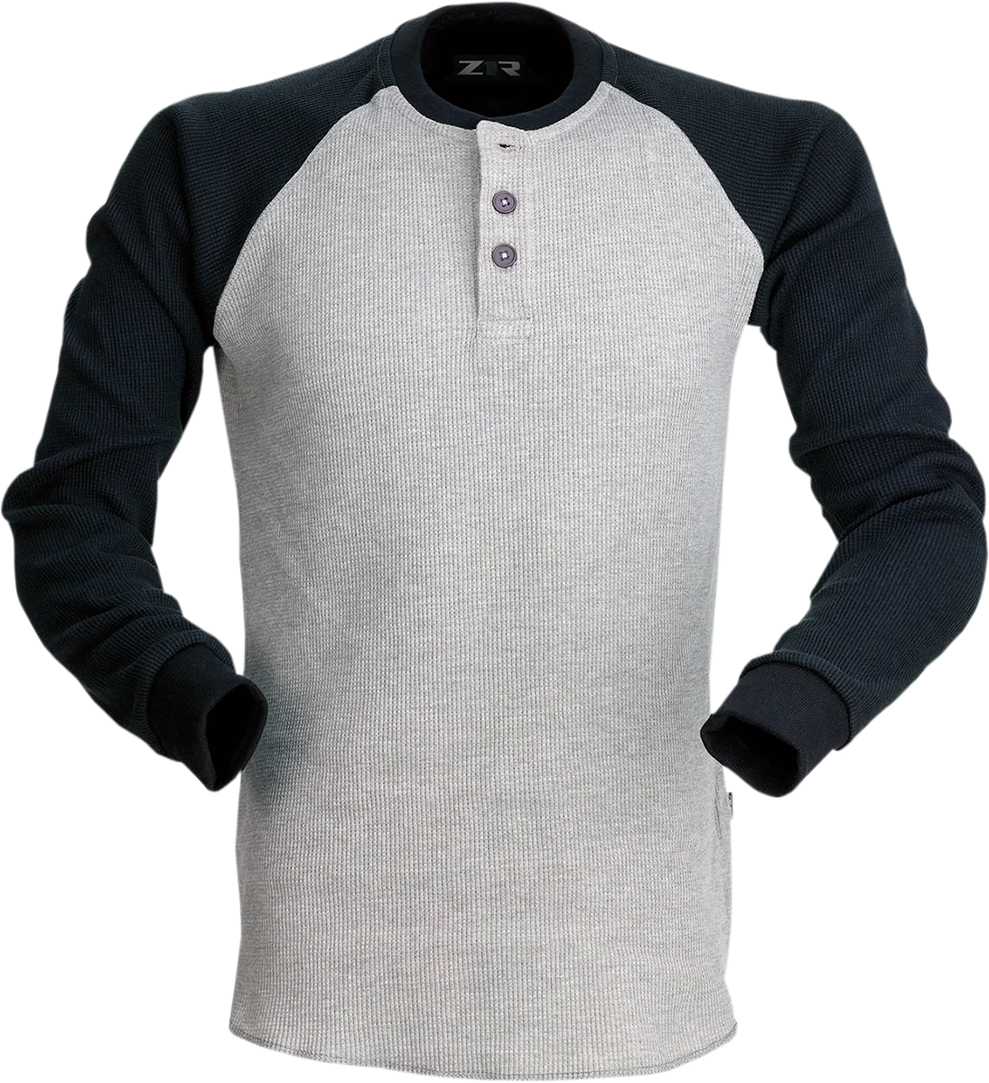 Trendy Z1R Waffle Long-Sleeve Shirt - Gray - 2XL 2840-0153 Prestigious