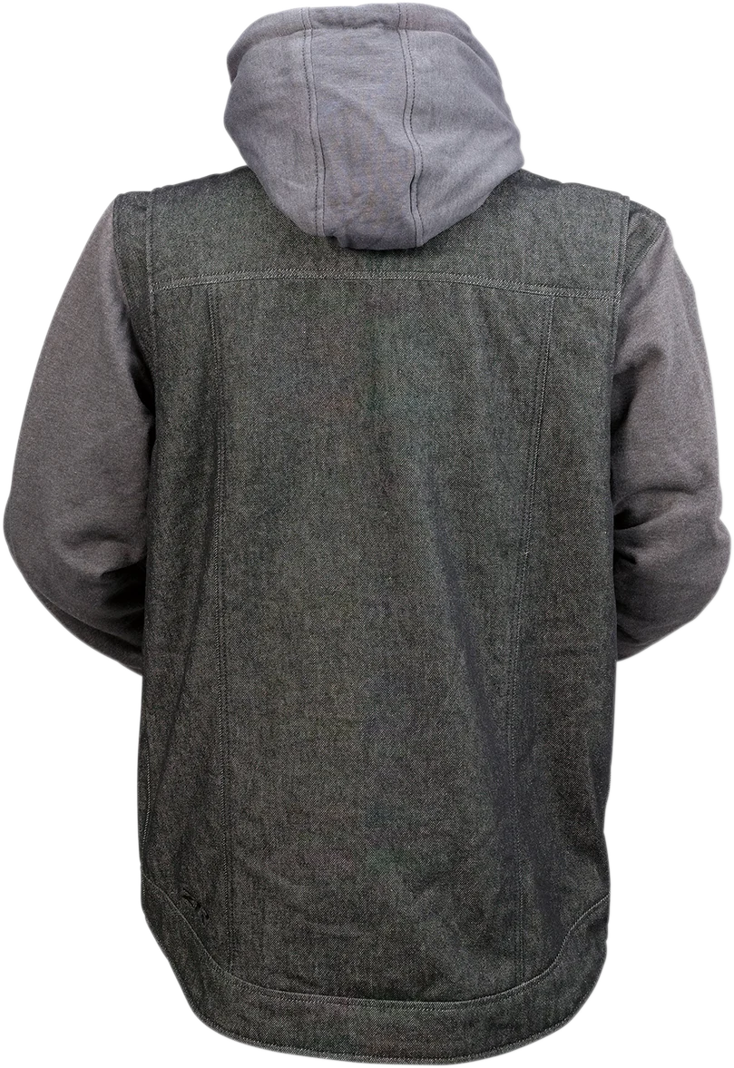 Fine Crafted Z1R Denim Hoodie - Black Gray - Small 2840-0104 Unique