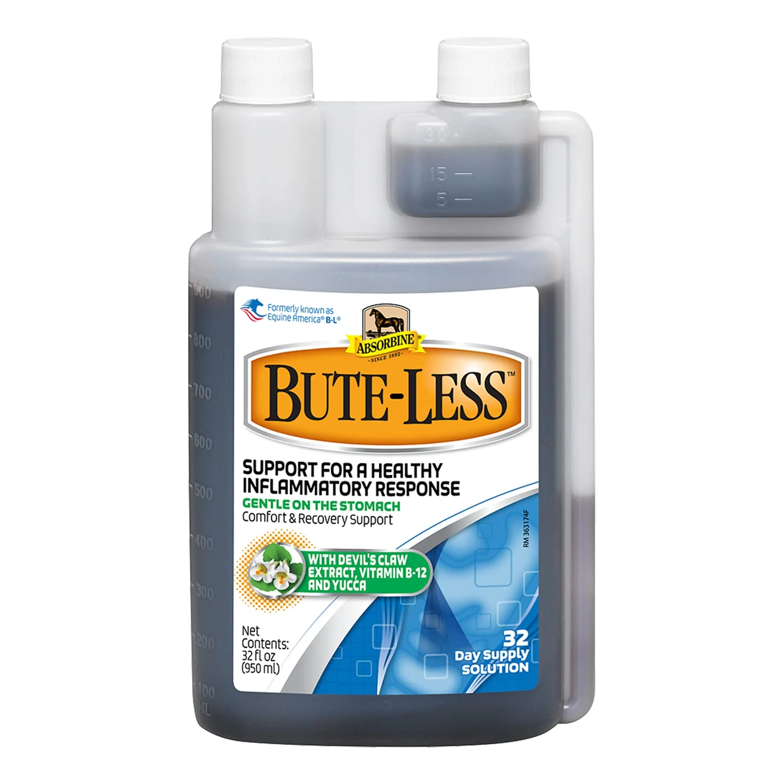 Sustainable Absorbine Bute-Less Long-Term Horse Comfort Recovery Supplement – Gentle on Stomach 32 oz Premium Material