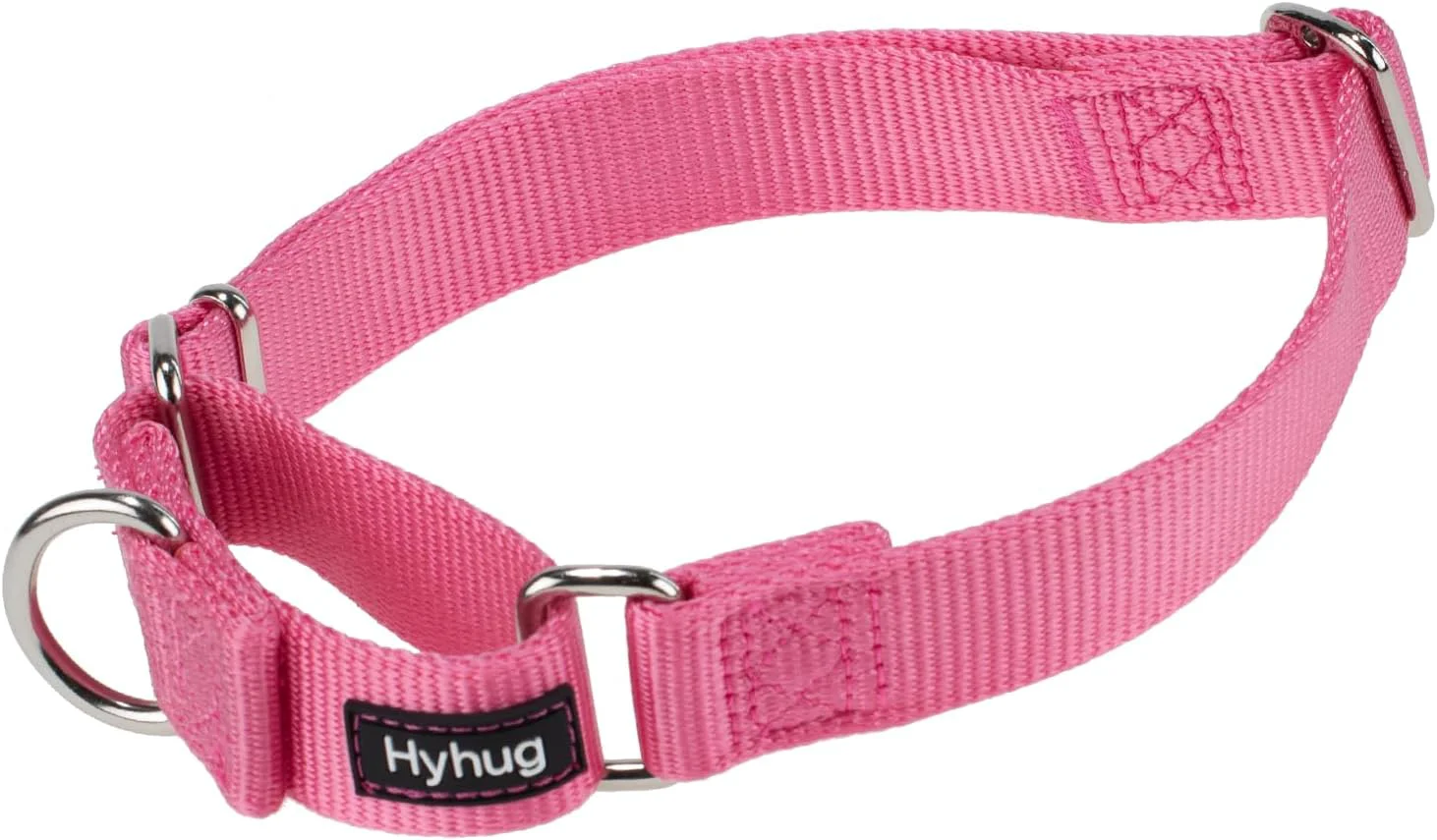 Proven Hyhug Improved Design Nylon Webbing Cold Water Washing Does Not Fade Not Polluting Dog Hair Wear Resistant and Not Prone to Fuzzing. No Slip Training Martingale Collar Candy Pink Medium Trendy