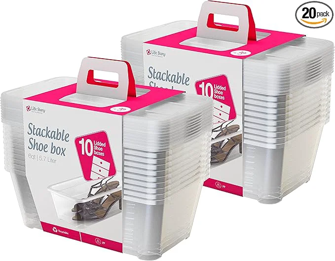 Smooth Life Story 20 Pack Plastic Storage Boxes Stackable Organizer Tote Containers 6 LiterAbout ThisOverview Carefully Designed