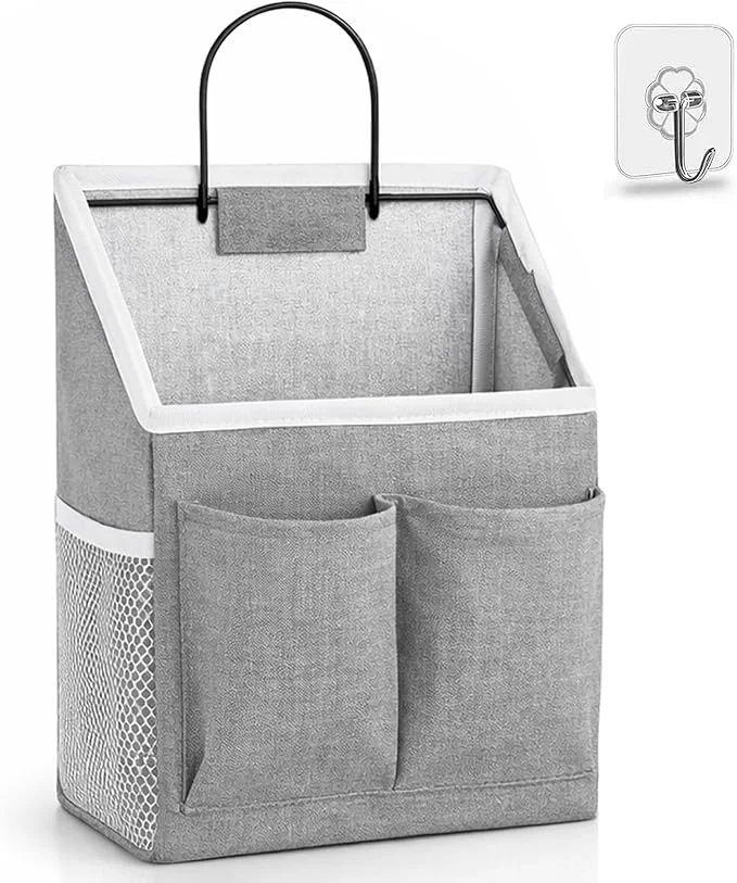 Smart 1pcs Wall Hanging Storage Bag Wall Hanging Baskets for Organizing as Over the Door Organizer Wall File Organizer Rv Storage and Organization. For Bedroom Office Camper Gray-Upgraded About ThisOverview Secure