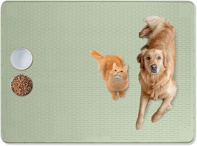 Traditional Cat Food Mat Floor Protection User-Friendly