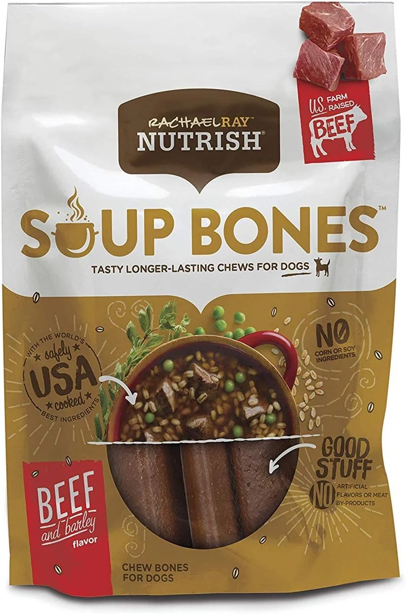 Convenient Rachael Ray Nutrish Dog Chews Soup Bones With Beef Barley 24 Dog Treats Artisan
