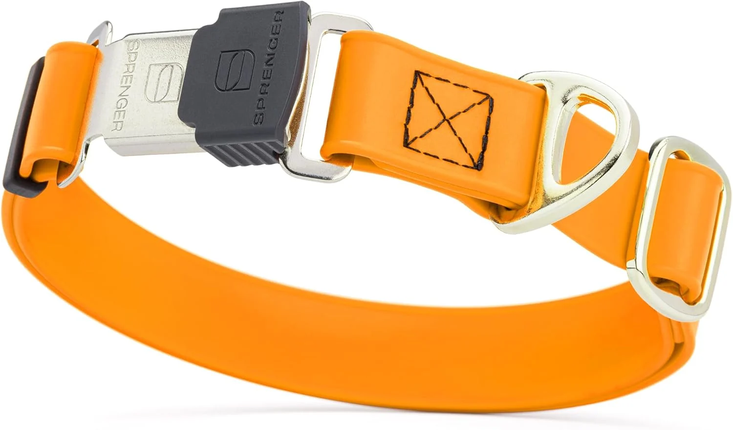 Advanced Dogline Biothane Waterproof Dog Collar with Herm Sprenger Stainless Steel Quick Release Buckle – Heavy Duty Tactical Durable Collar for Dogs – Comfortable and Safe Pet Collar W 3 4 L 12-19 Tangerine Detailed