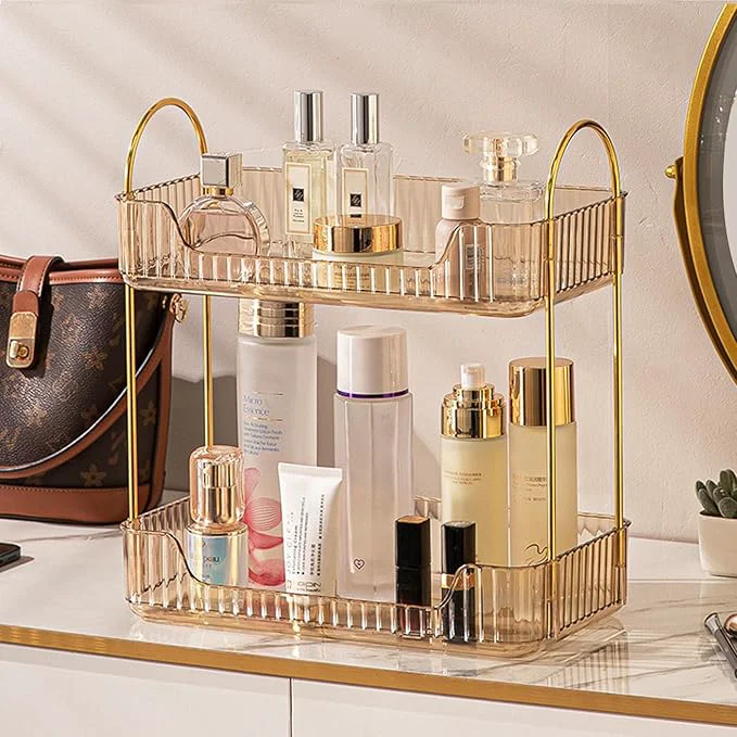 Top-Quality Aveniee Bathroom Counter Organizer 2 Tier Perfume Skin Care Countertop Storage Shelf Vanity Makeup Tray for Cosmetic Skincare Lotion GoldAbout ThisOverview Eco-Friendly