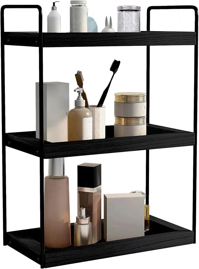 Sustainable Dorhors 3 Tier Bathroom Counter Organizer Countertop Bathroom Storage Shelf Counter Tray and Vanity Organizer Black About ThisOverview High-End