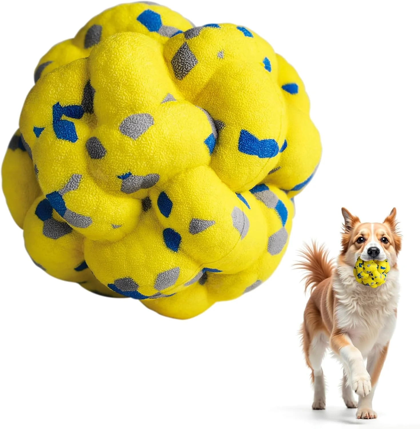 Unique Upgrade Dog Balls Interactive Toys for Aggressive Chewers Indestructible Tennis Durable Bouncy for Fetch Game Lightweight Floating Yellow Green