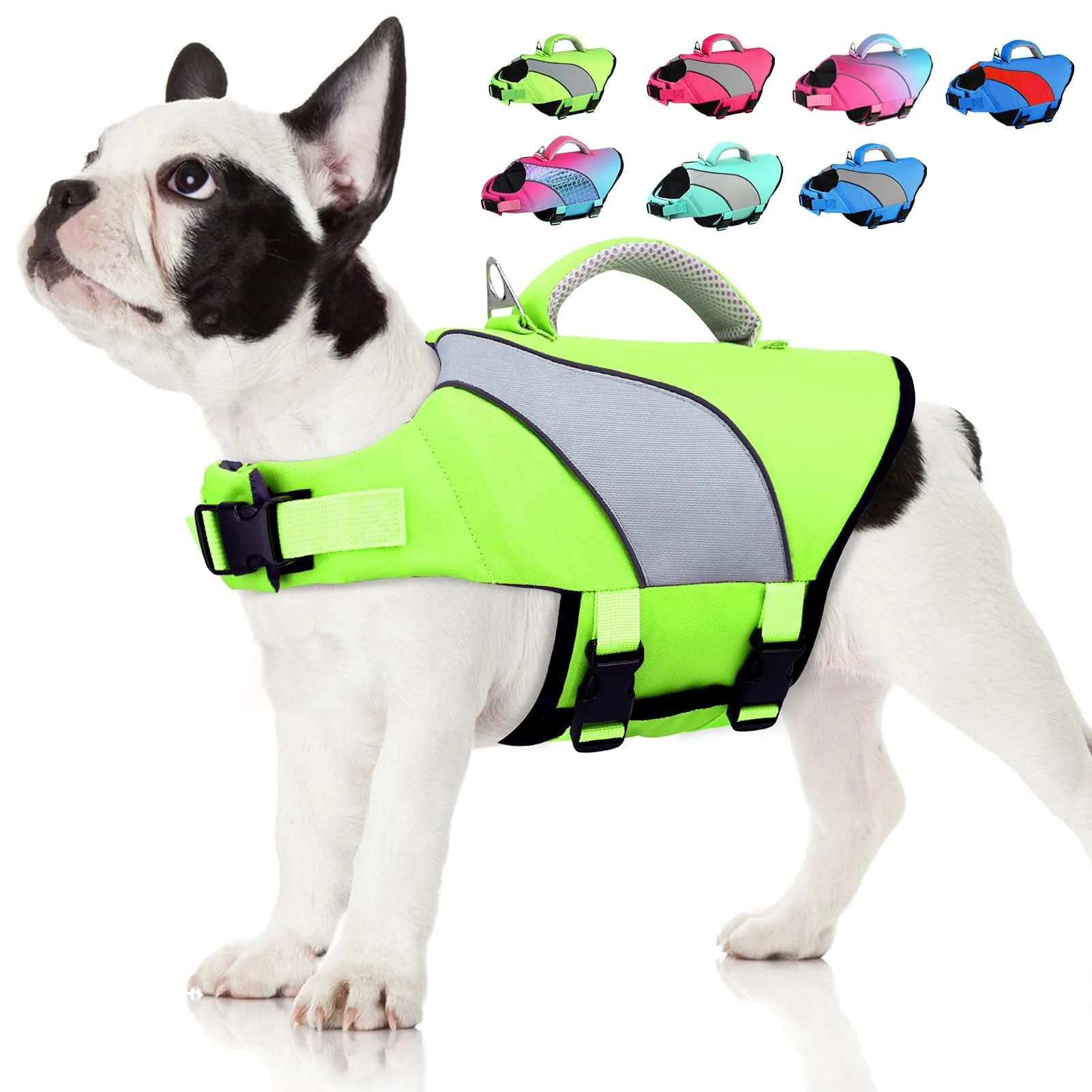 Classic Doglay Dog Life Jacket – Adjustable Reflective Buoyancy Vest with Dual Handles Verified