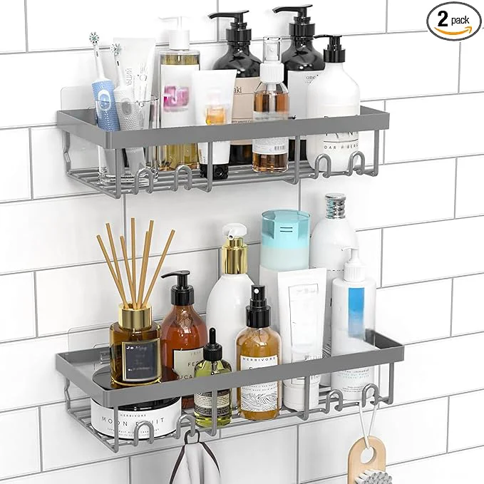 Sustainable Moforoco Shower Caddy Shelf Organizer Rack Self Adhesive Black Bathroom Shelves Basket Home Farmhouse Wall Inside Organization and Storage Decor Rv Accessories First Camper Apartment EssentialsAbout ThisOverview Efficient
