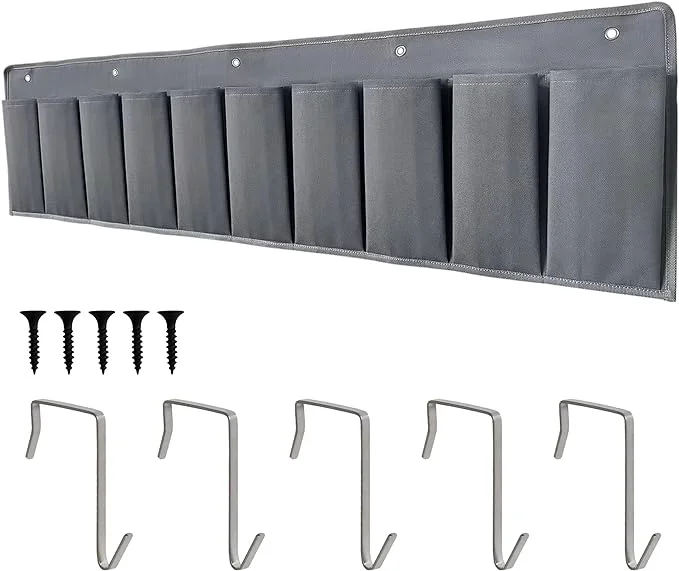 Soft RV Shoe Pockets 10 Pockets Heavy Hanging Bedside Storage Organizer with Sturdy Hooks Storage Pockets Hangs on bed for Shoes Toys and Tool AccessoriesAbout ThisOverview Artisan