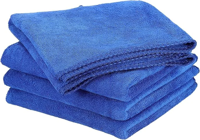 Durable HARFINGTON 4 Pack Microfiber Cleaning Cloth 24 x 16 Multi-Functional Cleaning Towels Reusable Absorbent Rags for Car Wash Kitchen Household Window Clean Sapphire BlueAbout ThisOverview Smooth