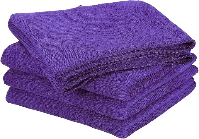 Artisan HARFINGTON 4 Pack Microfiber Cleaning Cloth 24 x 12 Multi-Functional Cleaning Towels Reusable Absorbent Rags for Car Wash Kitchen Household Window Clean PurpleAbout ThisOverview Practical