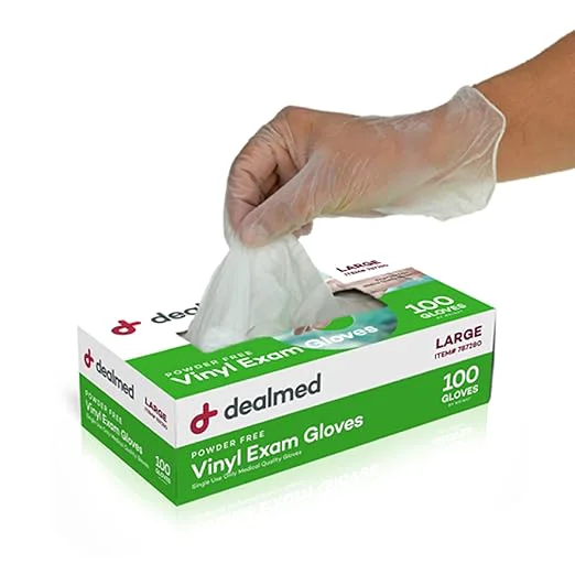Certified med Vinyl Exam Protection – 100 ct. Large Medical Kitchen Disposable Non-Irritating Latex Pack of 1 About ThisOverview Soft