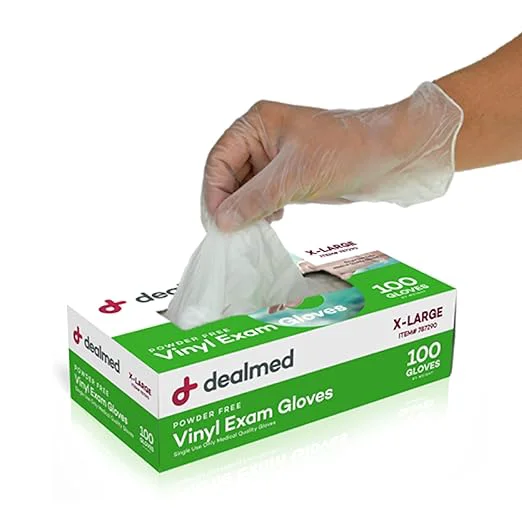 Healthy med Vinyl Exam Gloves – Disposable Non-Irritating Medical Gloves Latex First Aid Kits and Medical Facilities 100 Count X-Large Pack of 1 About ThisOverview Lightweight