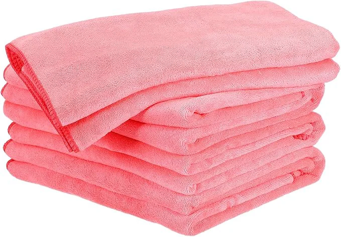 Reliable HARFINGTON 4 Pack Microfiber Cleaning Cloth 63 x 24 Multi-Functional Cleaning Towels Reusable Absorbent Rags for Car Wash Kitchen Household Window Clean Rose RedAbout ThisOverview Pure