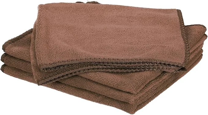 Selected HARFINGTON 4 Pack Microfiber Cleaning Cloth 16 x 16 Multi-Functional Cleaning Towels Reusable Absorbent Rags for Car Wash Kitchen Household Window Clean BrownAbout ThisOverview Fast