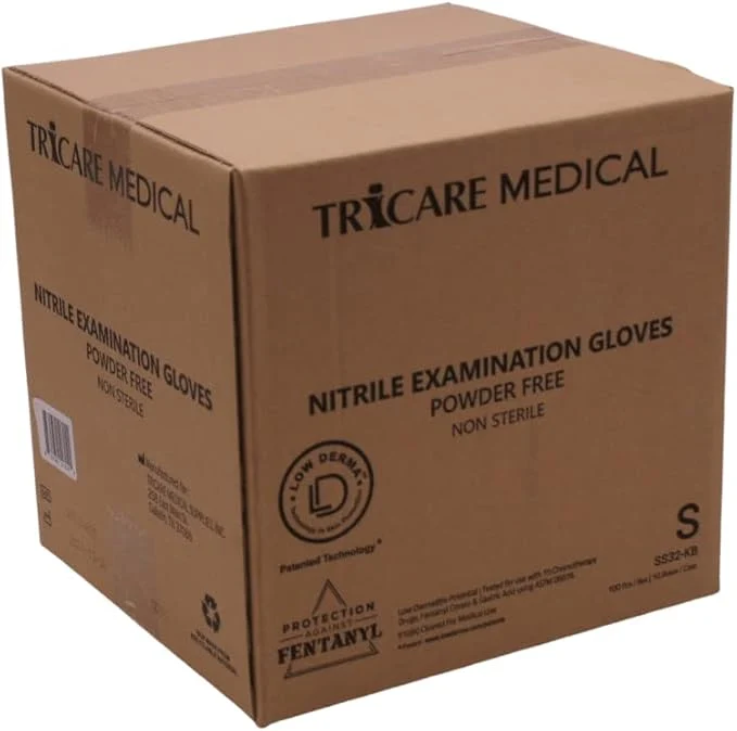 Authentic Nitrile Exam Gloves Low Derma Chemo Drug Tested Latex Powder Berry Black 3.5 Mil S M L XL Official