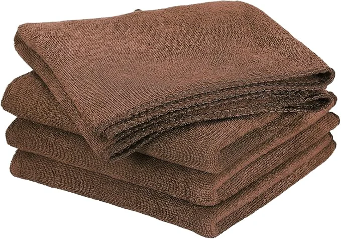 Eco-Friendly HARFINGTON 4 Pack Microfiber Cleaning Cloth 30 x 14 Multi-Functional Cleaning Towels Reusable Absorbent Rags for Car Wash Kitchen Household Window Clean BrownAbout ThisOverview Advanced