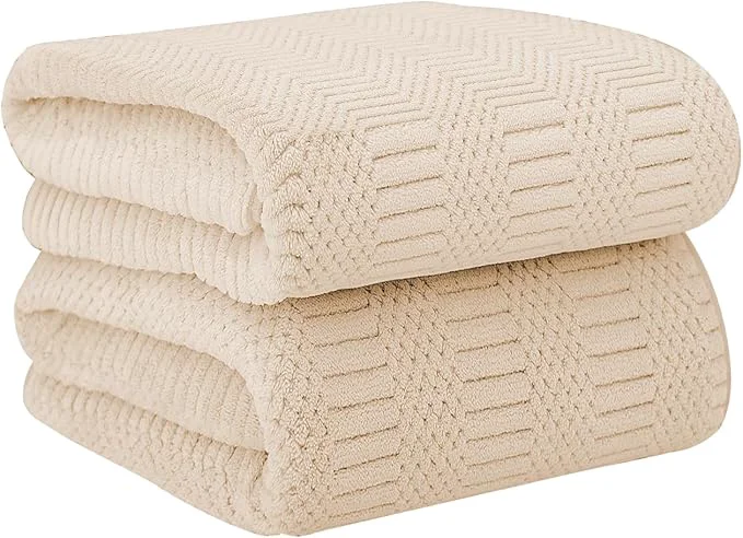 Contemporary JML Microfier Bath Towels Set of 2 Large Microfier Body Towel for Adult 30 x 60 Oversized Soft Super Absorbent Fast Drying Use for Sauna Gym Sport Fitness Yoga Diamond Cross Grid CamelAbout ThisOverview Classic