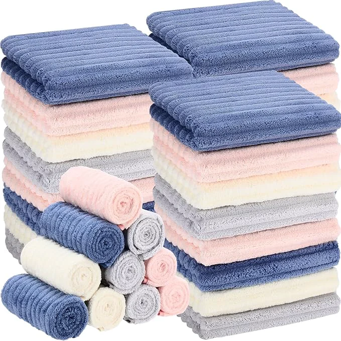 User-Friendly Shimeyao 40 Pack Bleach Proof Towels Microfiber Absorbent Resistant Hair Hand Towels Bulk Quick Dry for Barber Gym Bath Spa Shaving Morandi Color Stylish About ThisOverview High-Performance