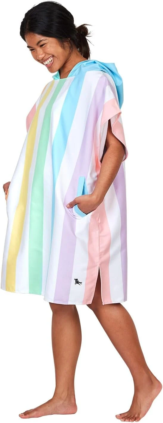 Convenient Dock Bay Adult Poncho - Hooded Towel with Deep Pockets Changing Robe - Quick Dry - Compact Lightweight - Includes BagAbout ThisOverview Luxury