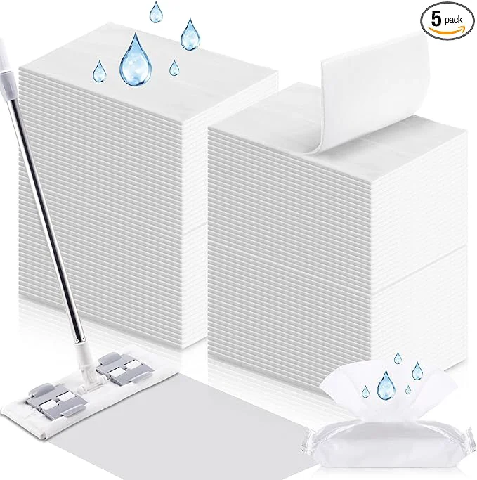 Responsible 100 Counts Sweeper Wet Mopping Cloths Compatible with Swiffer 17.7'' x 11.8'' Large Wet Mop Pads Refills XL Disposable Floor Wipes Duster for Sweeping Scrubbing Cleaning Wood Hardwood Tile Traditional